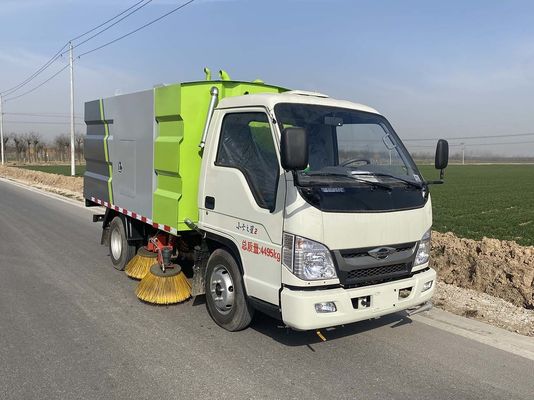 Vacuum Road Street Sweeper Truck 93% Sweeping Efficiency 2mm Tank Thickness