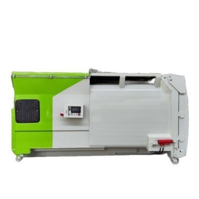 Movable 6m³ Rubbis Auger Marine Solid Hydraulic  Refuse Trash Waste Garbage Compactor